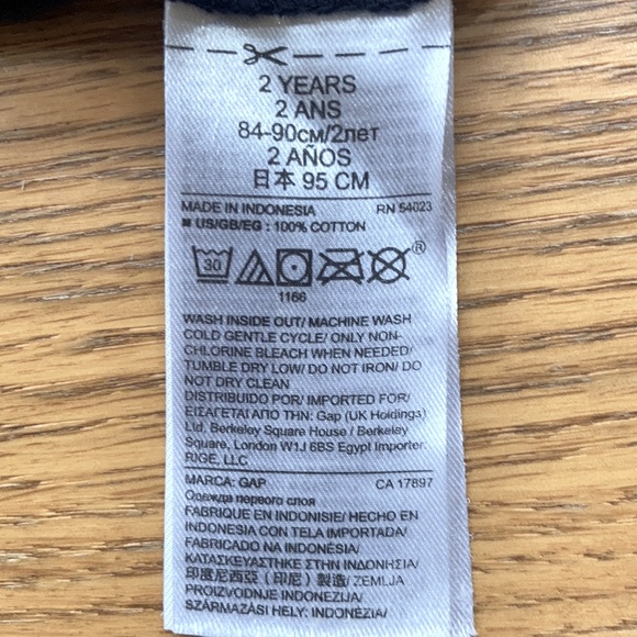 BabyGap navy Playtime tank top - excellent condition; Toddler 2 years - Picture 4 of 4